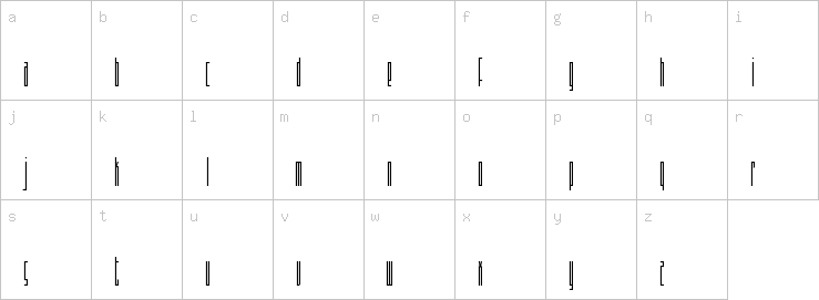 Lowercase characters