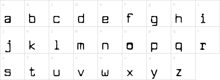Lowercase characters