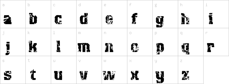 Lowercase characters