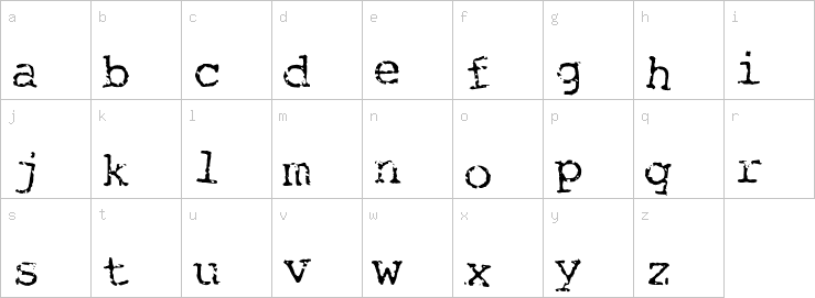 Lowercase characters
