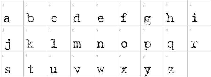 Lowercase characters