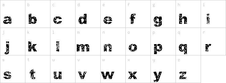 Lowercase characters