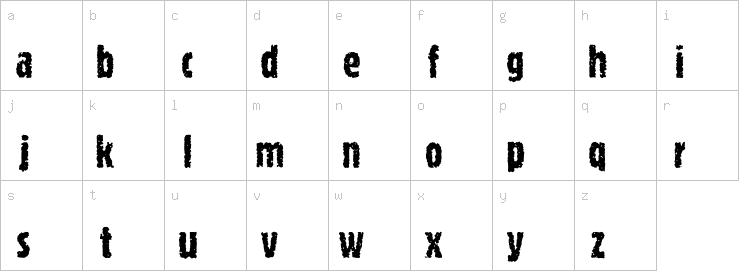 Lowercase characters