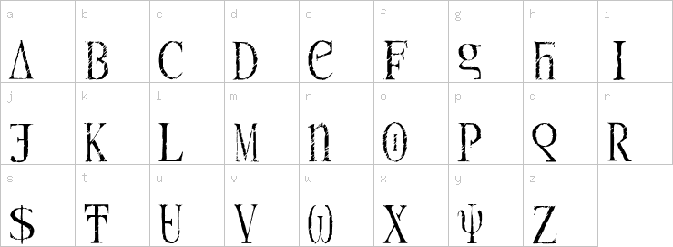 Lowercase characters