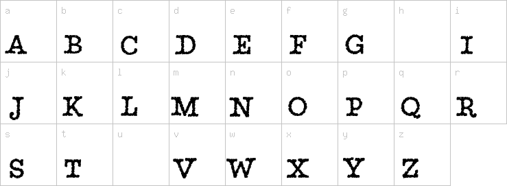 Lowercase characters