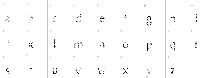 Lowercase characters