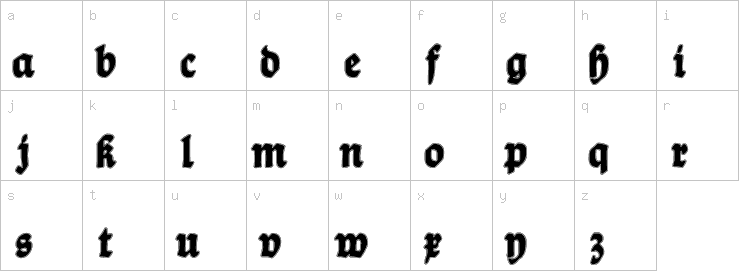 Lowercase characters
