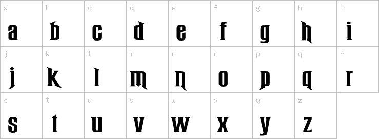 Lowercase characters