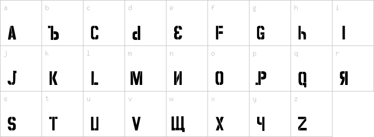 Lowercase characters