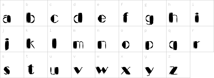 Lowercase characters