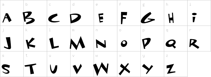 Lowercase characters