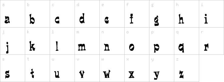 Lowercase characters