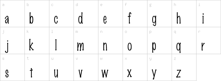 Lowercase characters