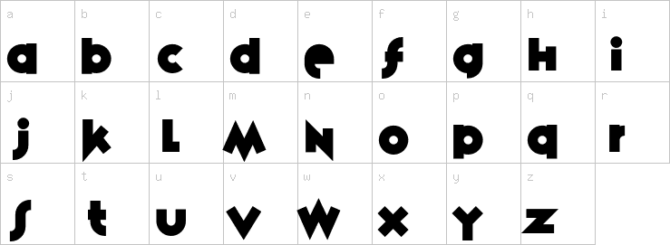 Lowercase characters