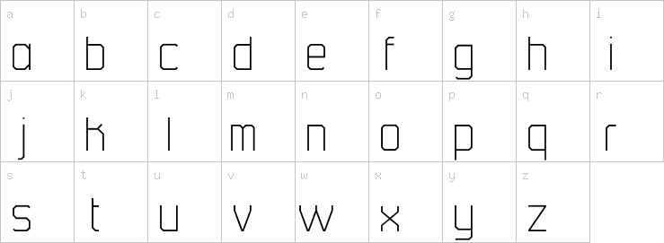 Lowercase characters