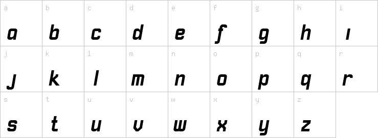 Lowercase characters