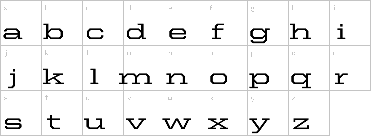 Lowercase characters