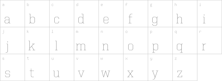 Lowercase characters