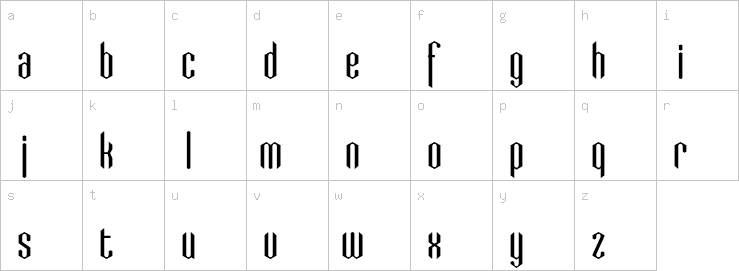 Lowercase characters