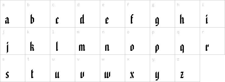 Lowercase characters