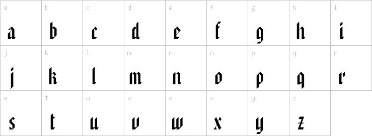 Lowercase characters
