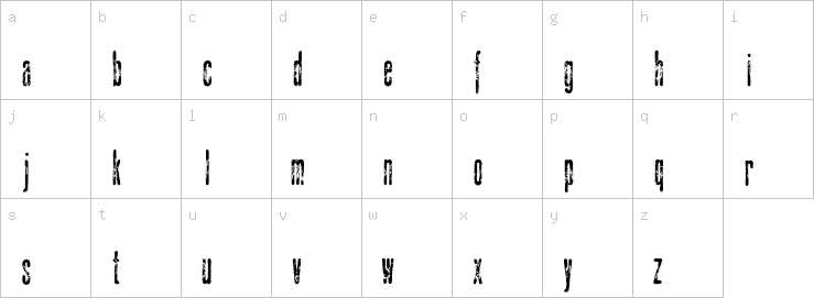 Lowercase characters