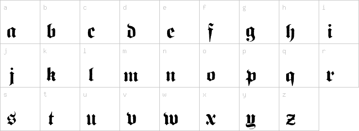 Lowercase characters
