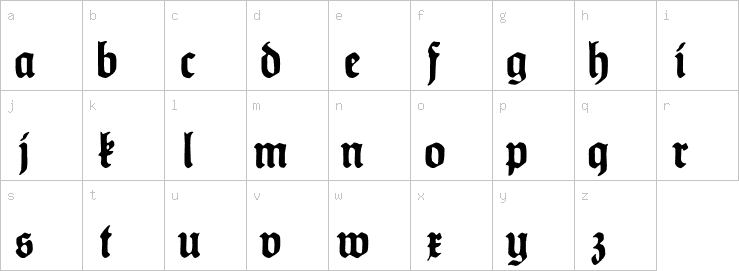 Lowercase characters
