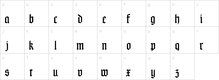 Lowercase characters