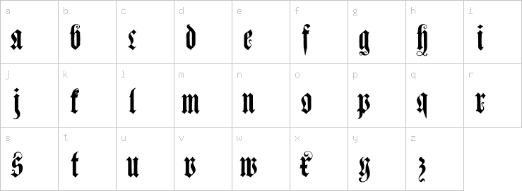 Lowercase characters