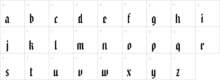 Lowercase characters