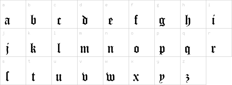 Lowercase characters