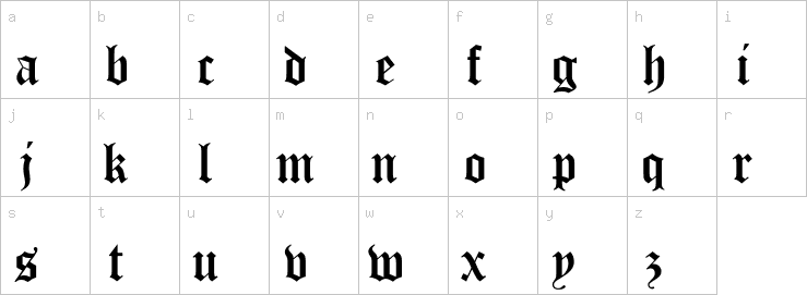 Lowercase characters