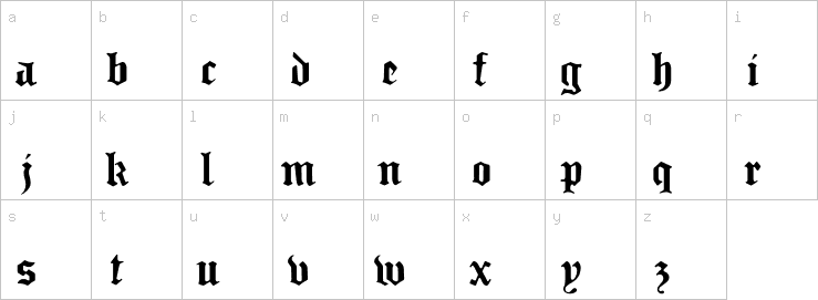 Lowercase characters
