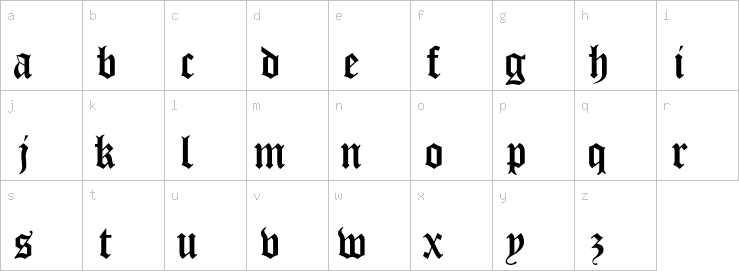Lowercase characters