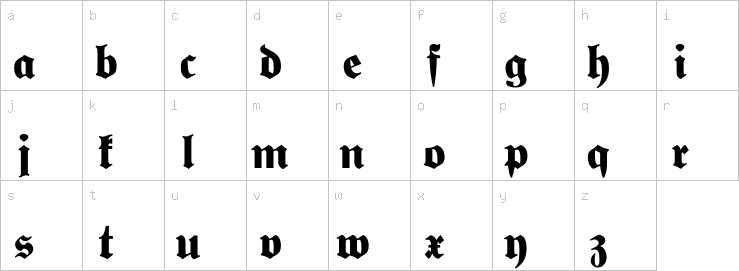 Lowercase characters