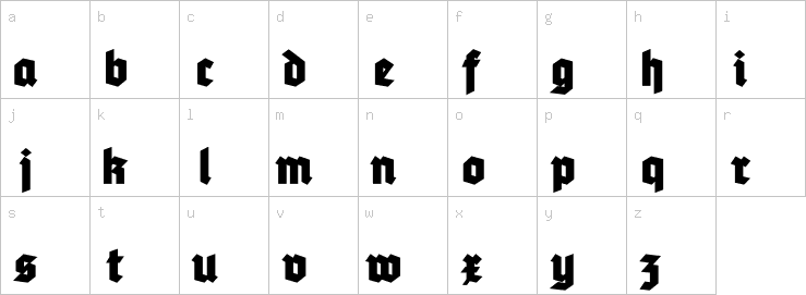 Lowercase characters