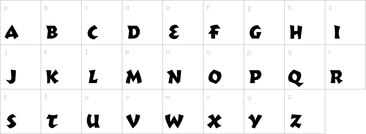 Lowercase characters