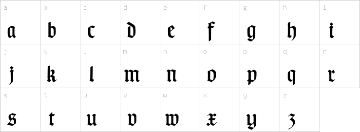 Lowercase characters