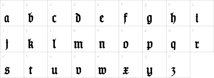 Lowercase characters