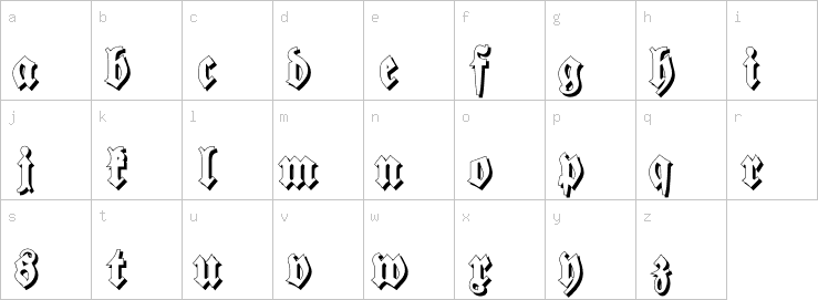 Lowercase characters