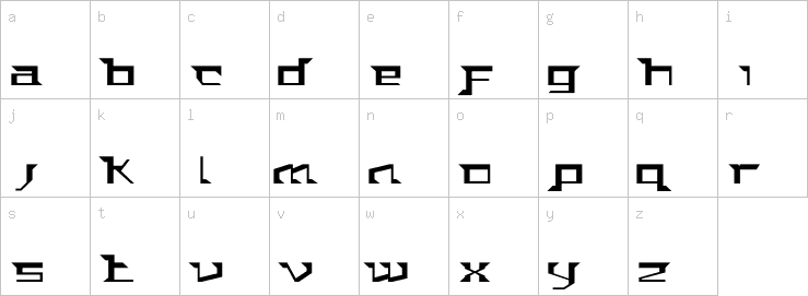 Lowercase characters