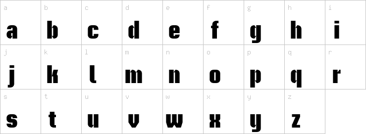 Lowercase characters