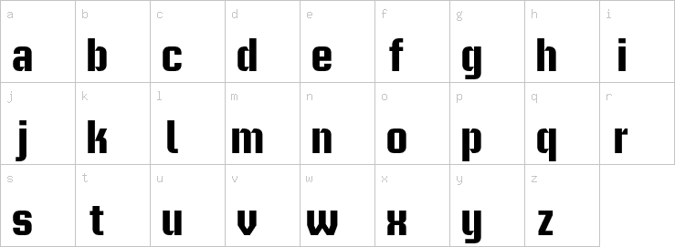 Lowercase characters