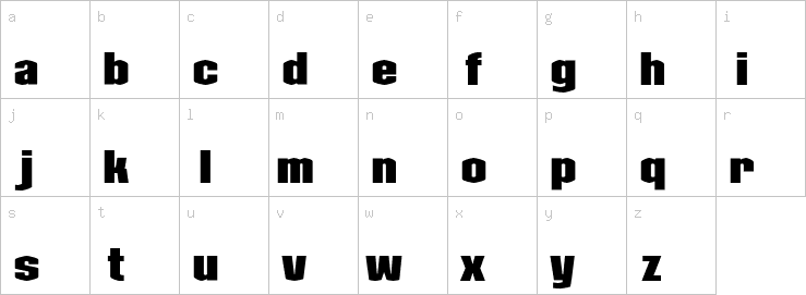 Lowercase characters