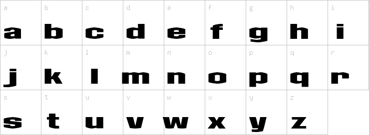 Lowercase characters