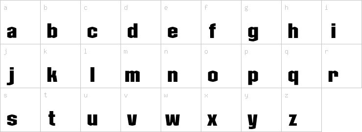 Lowercase characters