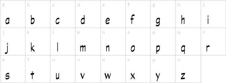 Lowercase characters