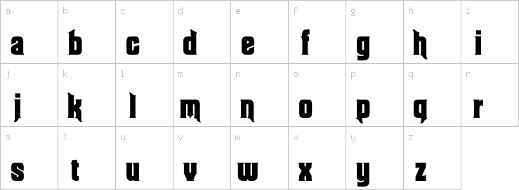 Lowercase characters