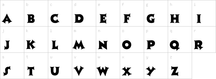 Lowercase characters